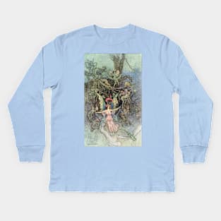 "They Get Away Down Under Ground" - Warwick Goble Kids Long Sleeve T-Shirt